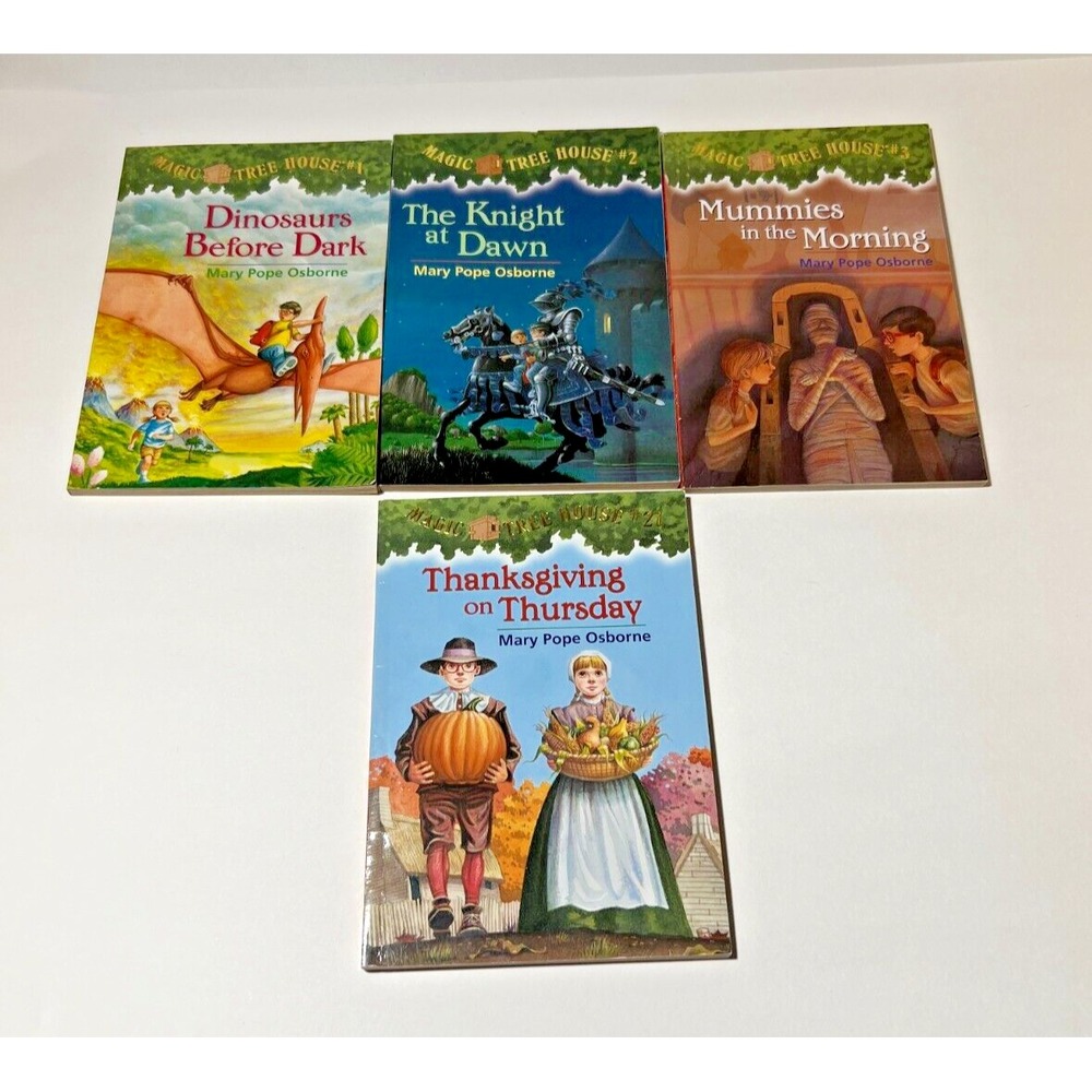 Magic Tree House by Mary Pope Osborne lot of 4 Paperback Books #1-3, 27